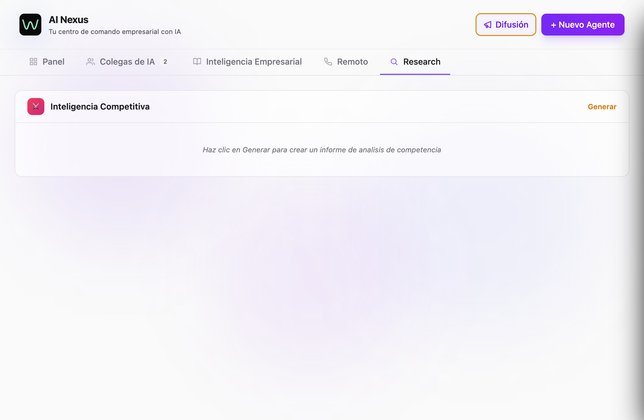 Inteligencia competitiva al instante