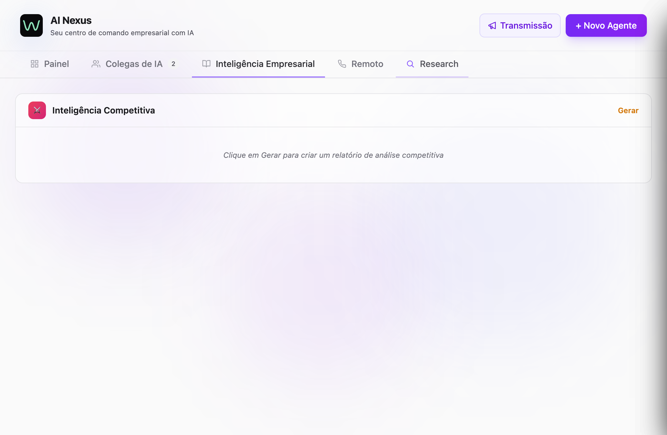 Inteligência competitiva sob demanda